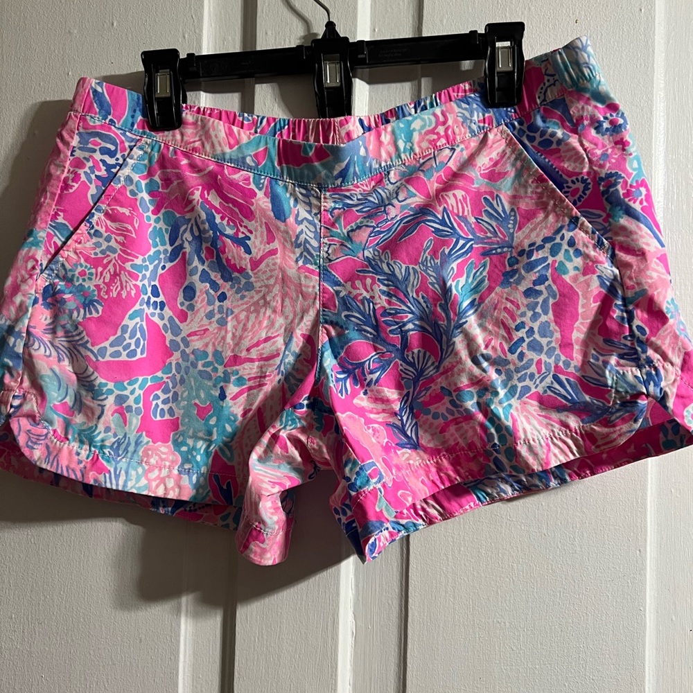 Lilly Pulitzer Vibrant Pink and Blue shorts